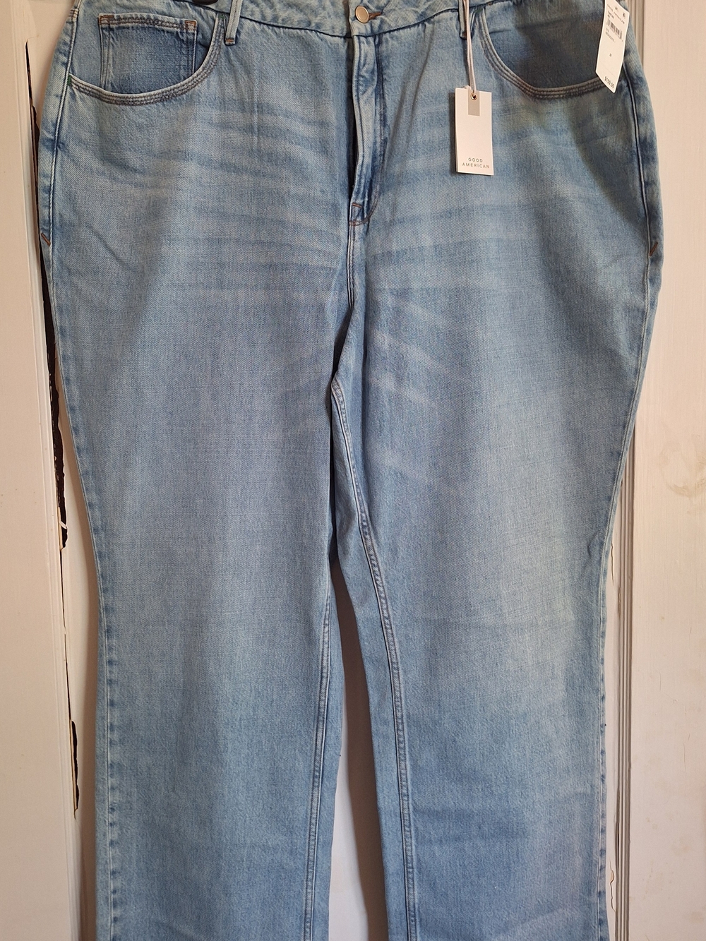 Good American 90s Loose Baggy Light Wash Jeans SZ 20 y2k New With Tags
